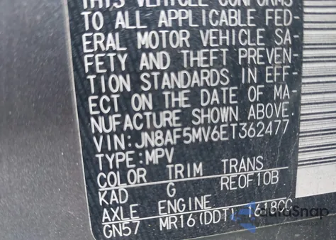 2014 Nissan Juke Nismo/S/Sl/Sv from USA, damaged, VIN JN8AF5MV6ET362477